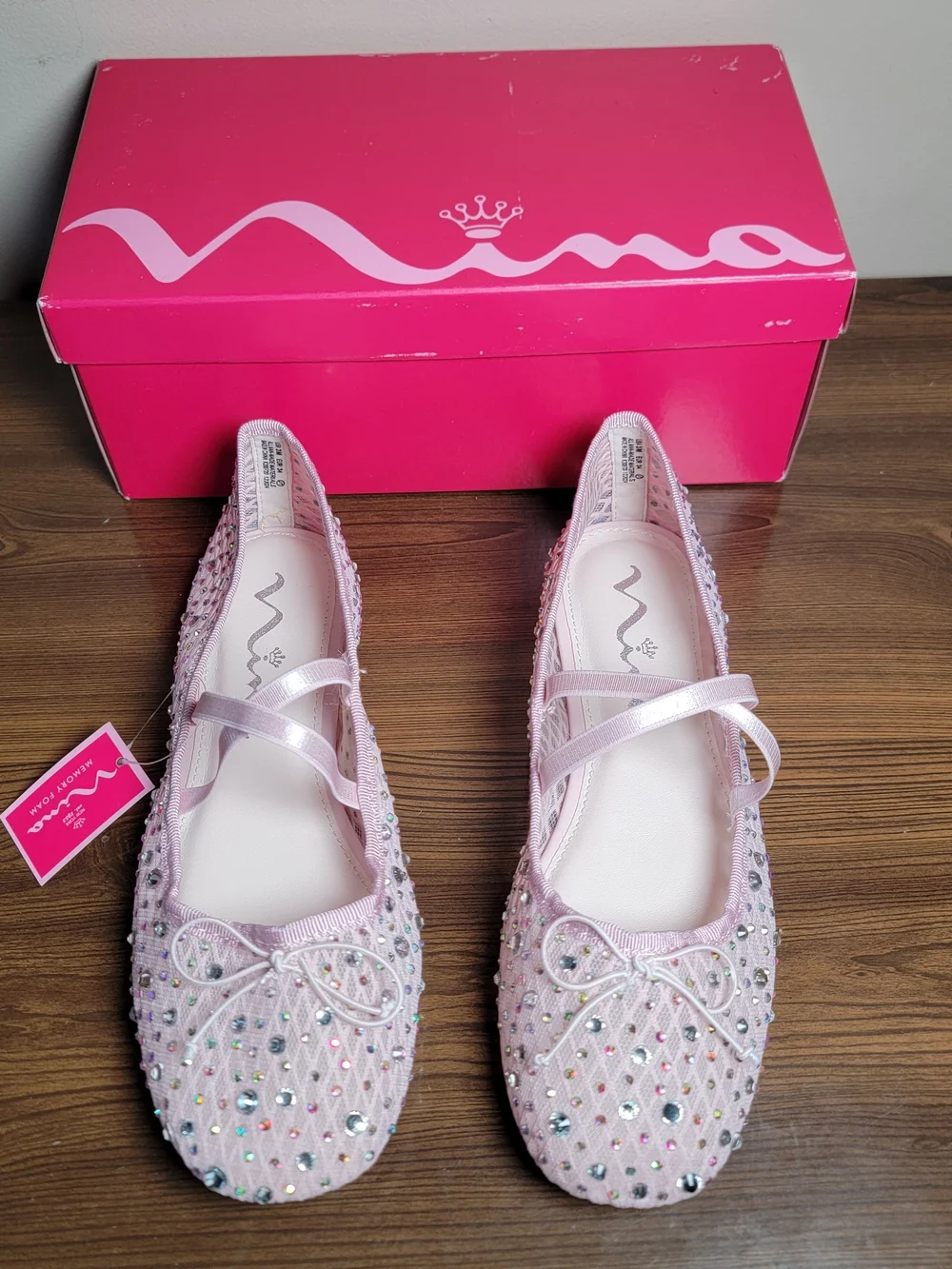 Nina Girls' Hadley Pink Sequin Ballet Flats - Size 3J